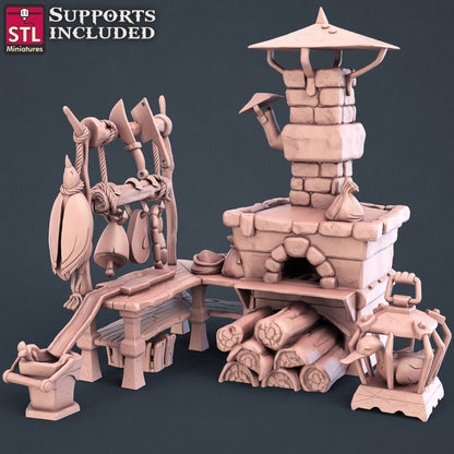 Butcher NPC Set | Tabletop Scale | D&D TTRPG Miniature | STL Miniatures