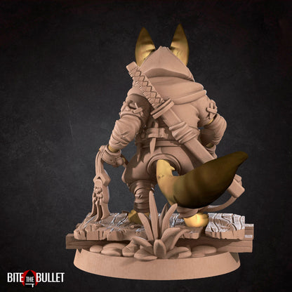 Cat Ninja | TABLETOP SCALE | TTRPG Miniature | Bite the Bullet | Unpainted, Unplated Resin 8k