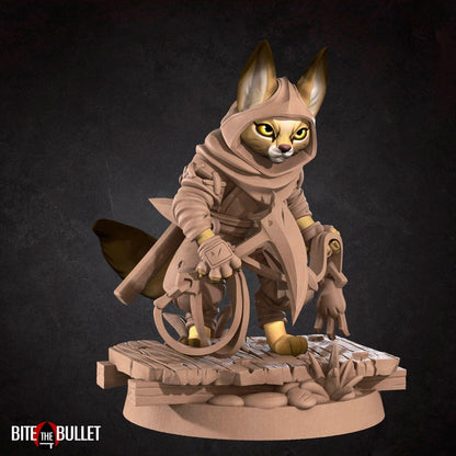 Cat Ninja | TABLETOP SCALE | TTRPG Miniature | Bite the Bullet | Unpainted, Unplated Resin 8k