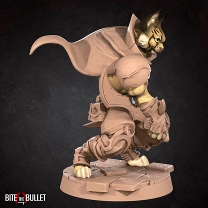 Tabaxi Rogue | TABLETOP SCALE | TTRPG Miniature | Bite the Bullet | Unpainted, Unplated Resin 8k