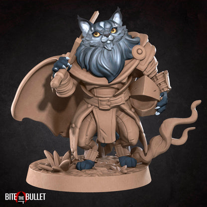 Cat Warrior | TABLETOP SCALE | TTRPG Miniature | Bite the Bullet | Unpainted, Unplated Resin 8k