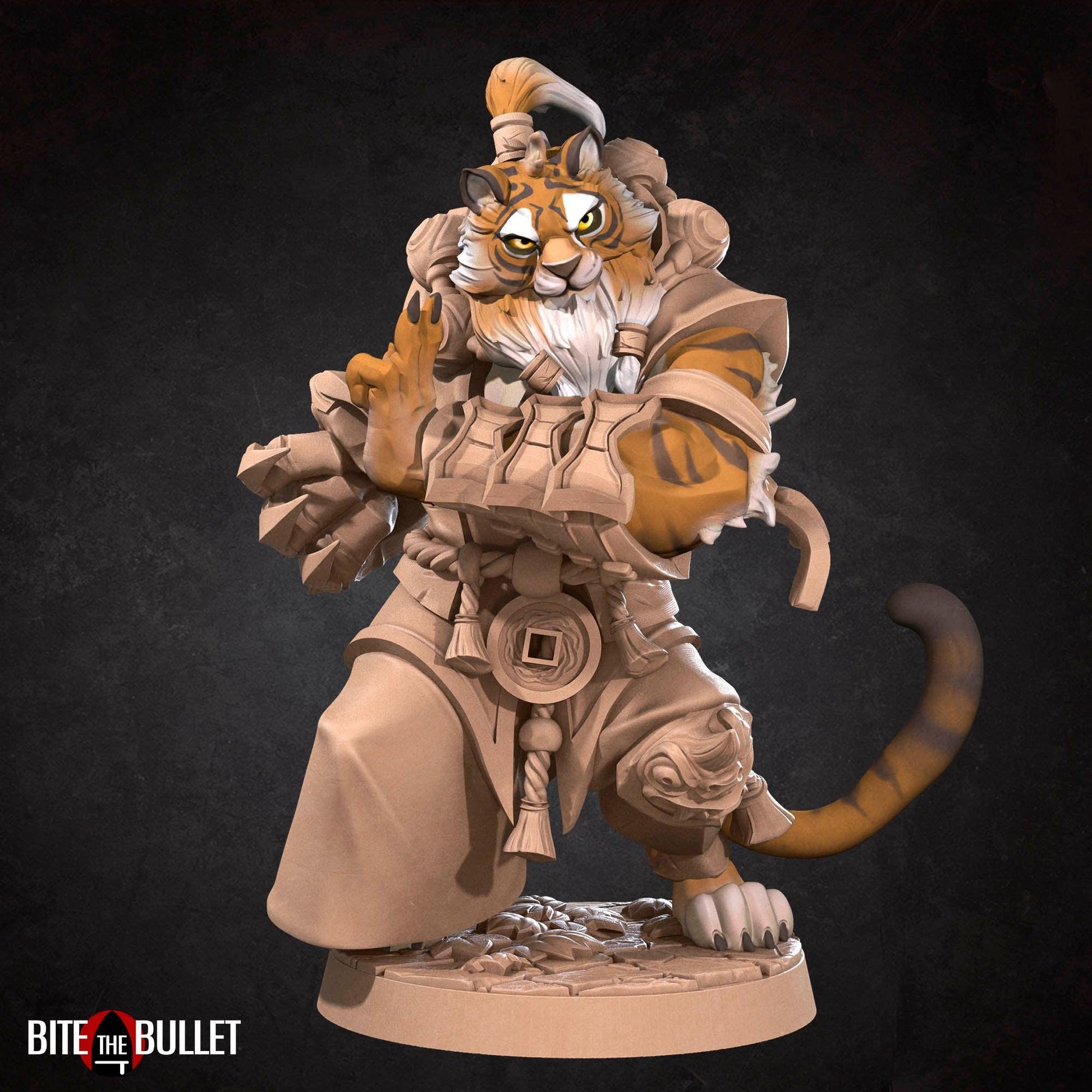 Tabaxi Monk | TABLETOP SCALE | TTRPG Miniature | Bite the Bullet | Unpainted, Unplated Resin 8k
