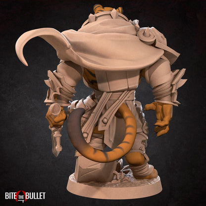 Tabaxi Paladin | TABLETOP SCALE | TTRPG Miniature | Bite the Bullet | Unpainted, Unplated Resin 8k