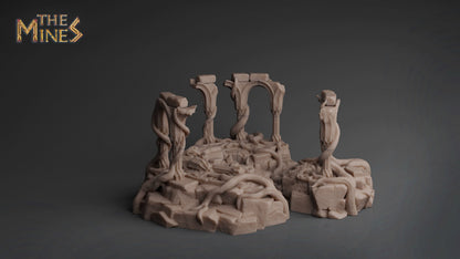 Destroyed Temple | D&D TTRPG Playable 3D Printed Building | The Mines