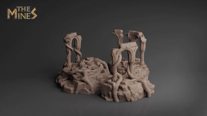 Destroyed Temple | D&D TTRPG Playable 3D Printed Building | The Mines