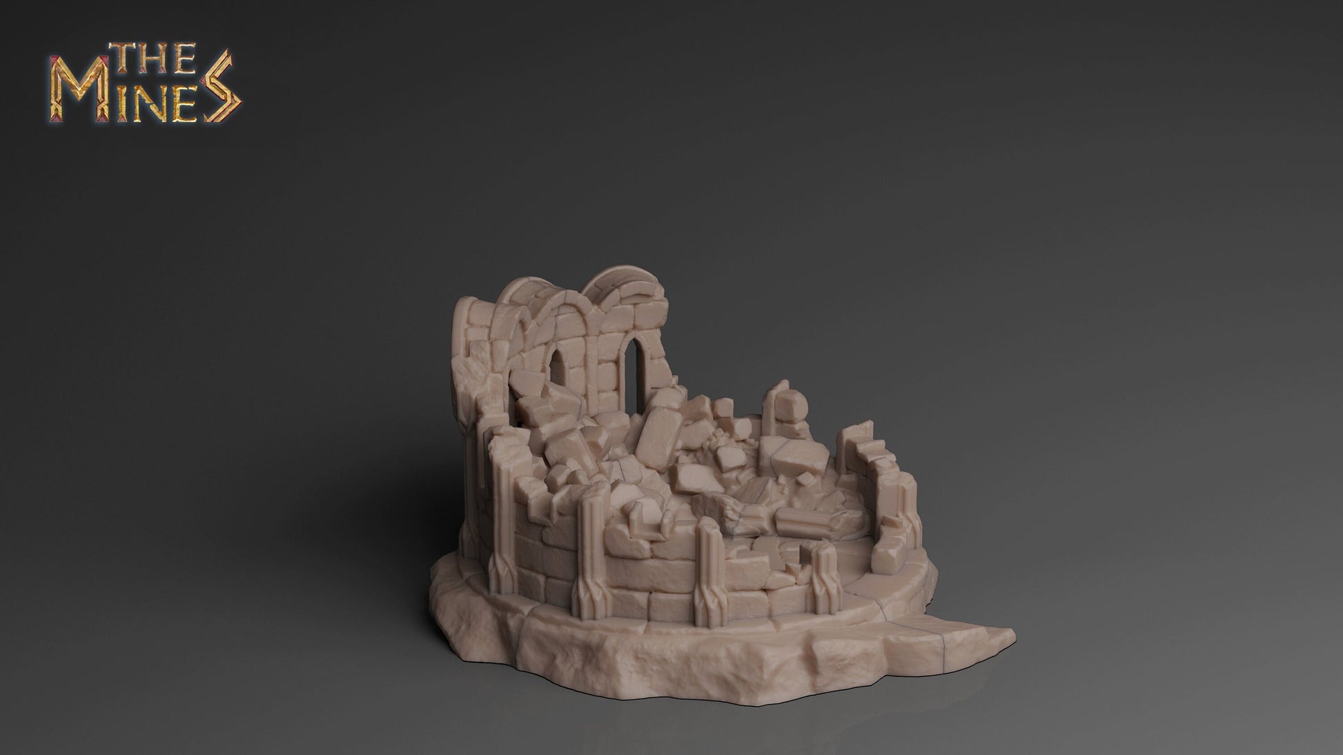 Elven Library Destroyed | D&D TTRPG Playable 3D Printed Building | The Mines