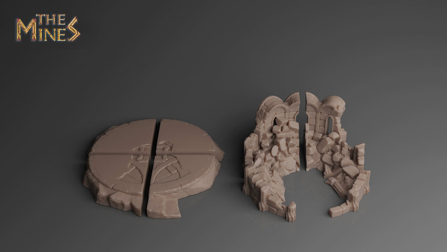 Elven Library Destroyed | D&D TTRPG Playable 3D Printed Building | The Mines