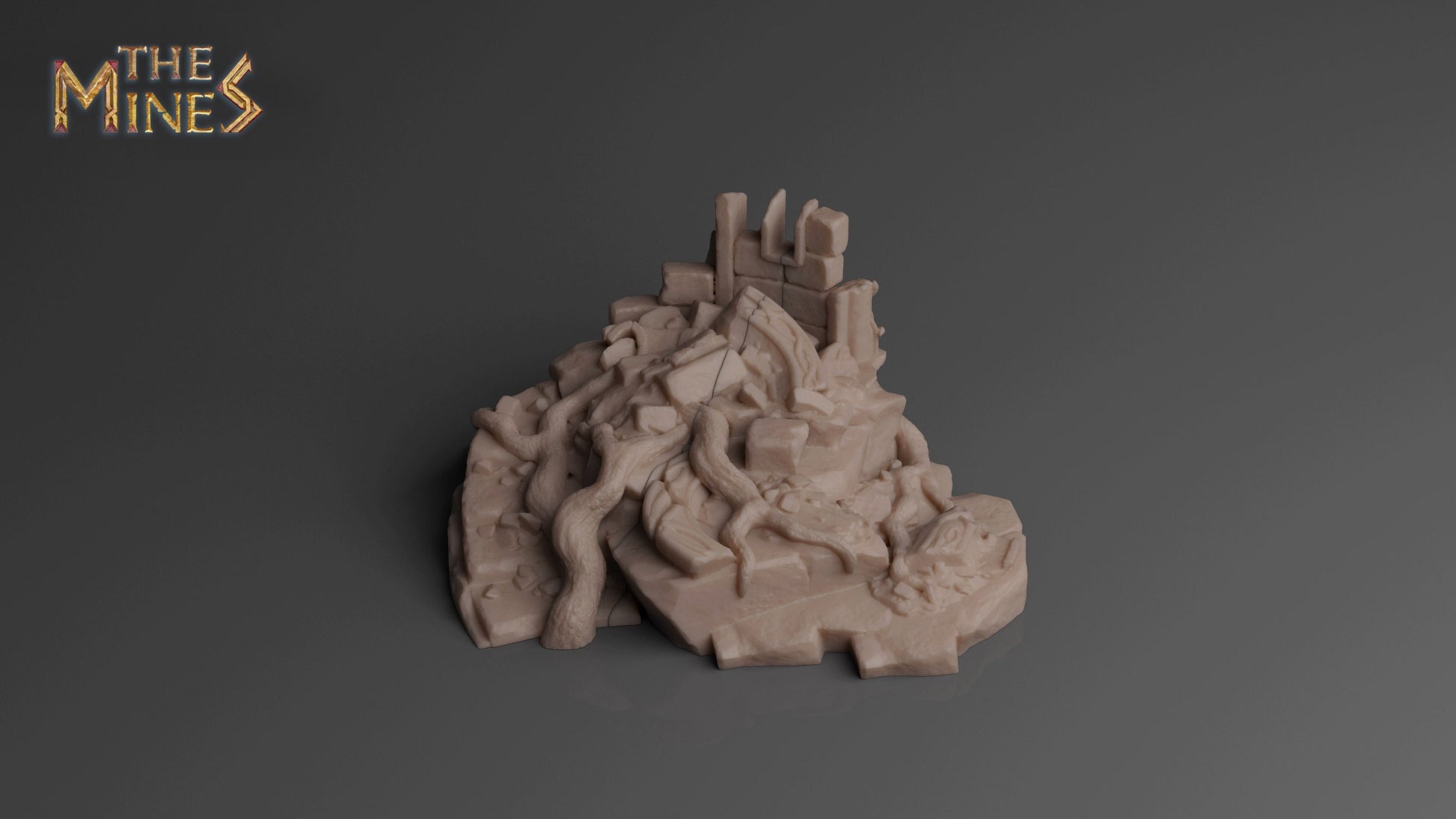 Elven Ruins 3 | D&D TTRPG Playable 3D Printed Building | The Mines