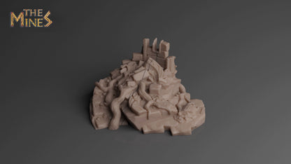 Elven Ruins 3 | D&D TTRPG Playable 3D Printed Building | The Mines