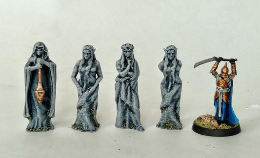 Elven Statues Set | D&D TTRPG Playable 3D Printed Building | The Mines