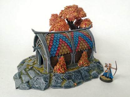 Elven Wooden House | D&D TTRPG Playable 3D Printed Building | The Mines