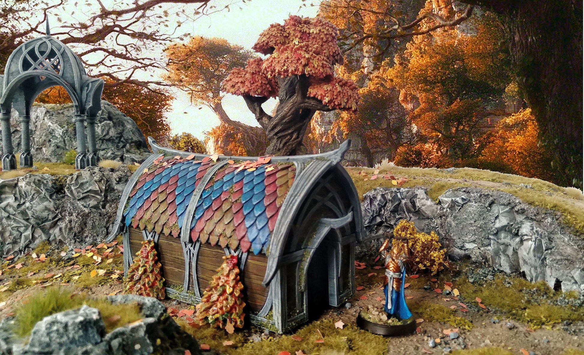 Elven Wooden House | D&D TTRPG Playable 3D Printed Building | The Mines