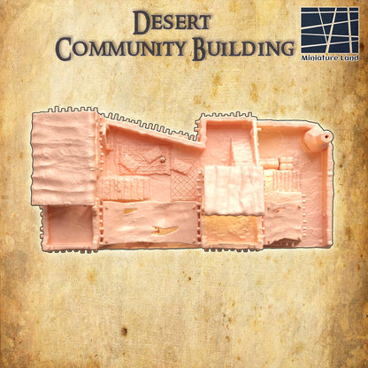 Desert Community Building | D&D TTRPG Playable 3D Printed Building | MiniatureLand