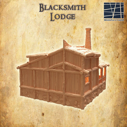 Blacksmith Lodge | D&D TTRPG Playable 3D Printed Building | MiniatureLand