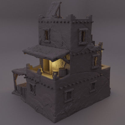 Desert Merchant House | D&D TTRPG Playable 3D Printed Building Terrain Scenery | MiniatureLand