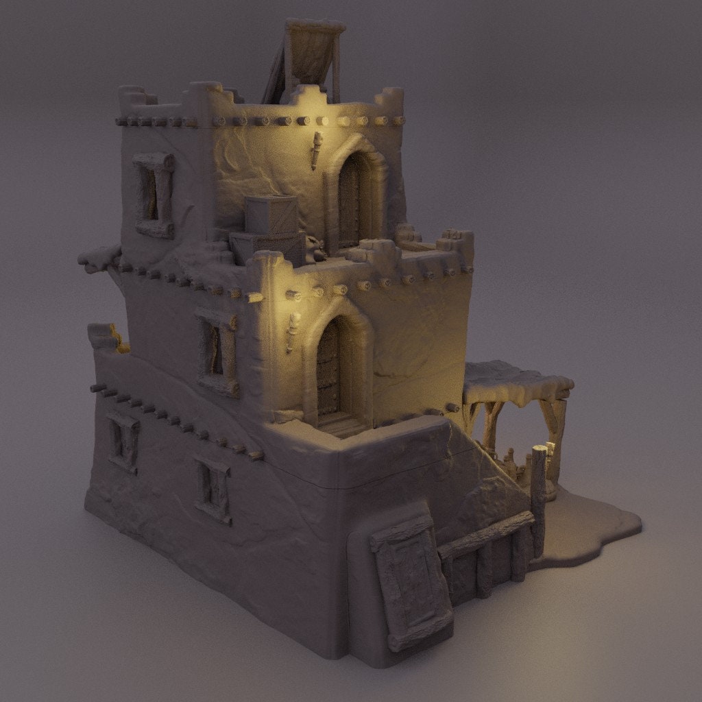 Desert Merchant House | D&D TTRPG Playable 3D Printed Building Terrain Scenery | MiniatureLand