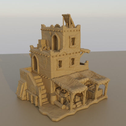 Desert Merchant House | D&D TTRPG Playable 3D Printed Building Terrain Scenery | MiniatureLand