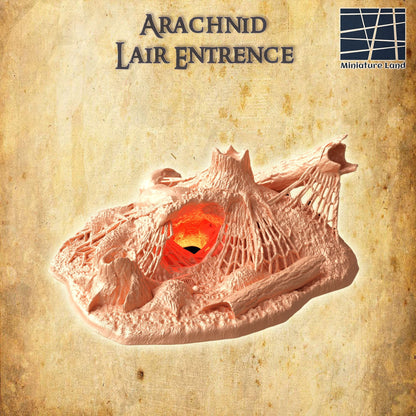 Arachnid Layer Entrance | D&D TTRPG Playable 3D Printed Building Terrain Scenery | MiniatureLand