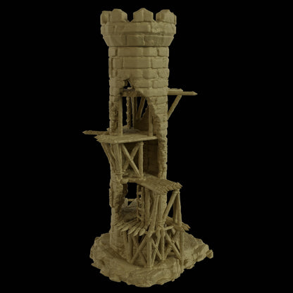 Corrupted Lookout Tower | D&D TTRPG Playable 3D Printed Building Terrain Scenery | MiniatureLand