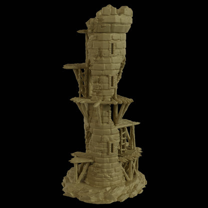 Corrupted Lookout Tower | D&D TTRPG Playable 3D Printed Building Terrain Scenery | MiniatureLand