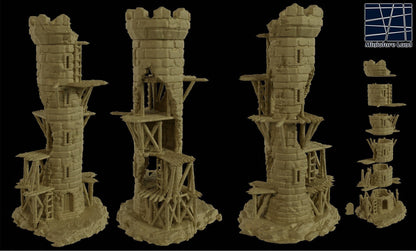 Corrupted Lookout Tower | D&D TTRPG Playable 3D Printed Building Terrain Scenery | MiniatureLand