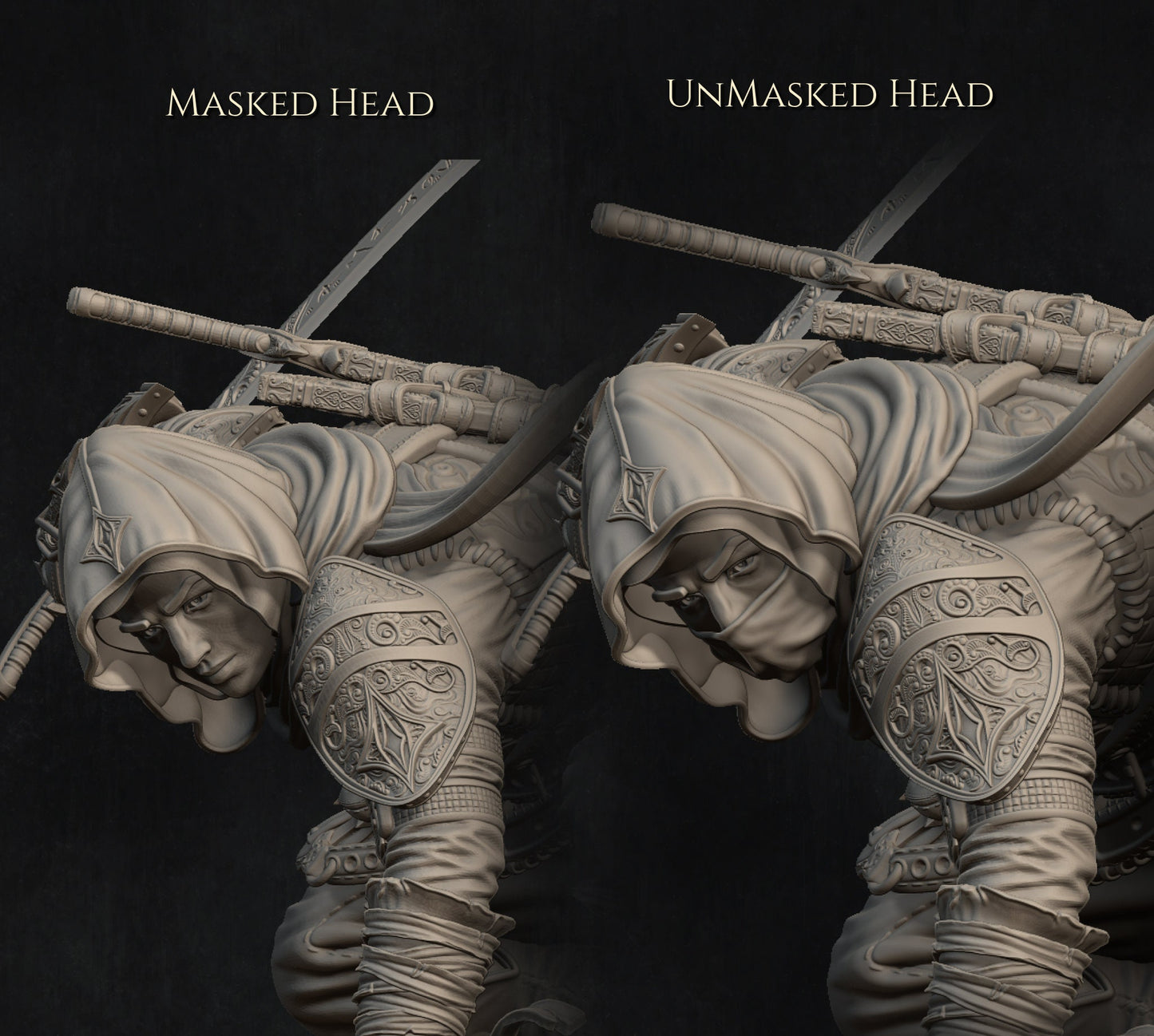 Nasir the Unseen Blade | Garage Resin Kit Statue | D&D TTRPG Fantasy Miniature | Nerikson