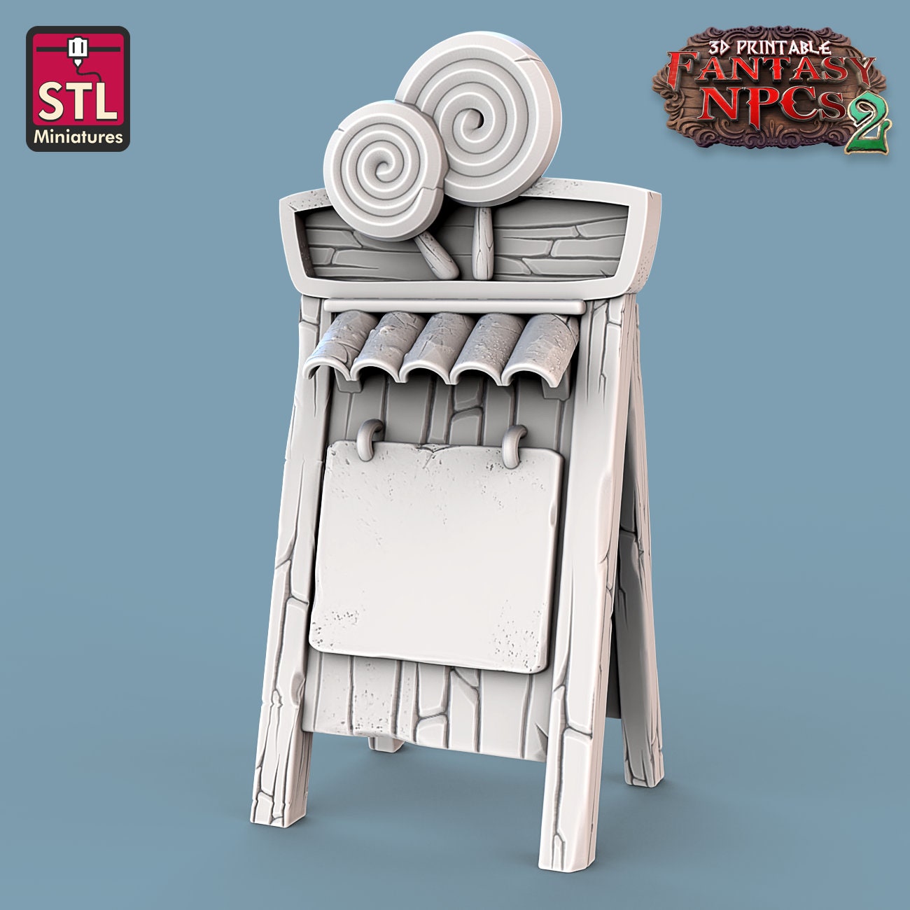 Candy Seller NPC Set | Tabletop Scale | D&D TTRPG Miniature | STL Miniatures