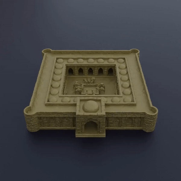 Desert Caravanserai | D&D TTRPG Playable 3D Printed Building Terrain Scenery | MiniatureLand