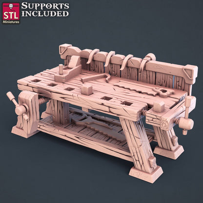 Carpenter NPC Set | Tabletop Scale | D&D TTRPG Miniature | STL Miniatures