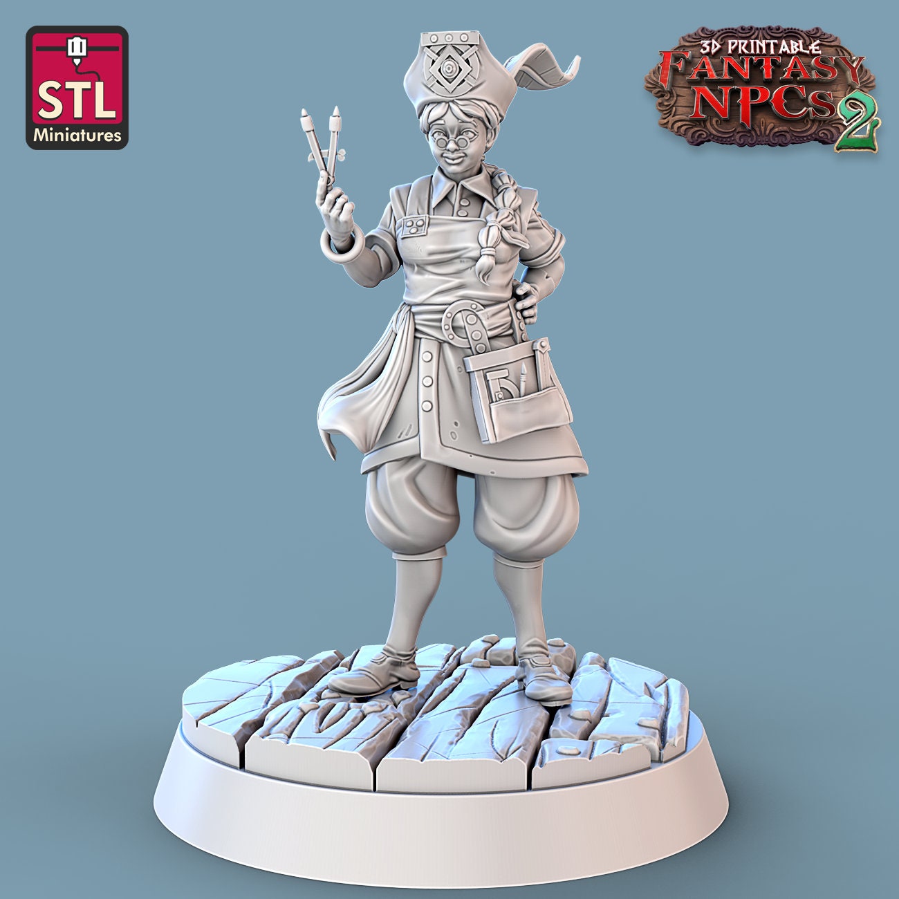 Cartographer's NPC Set | Tabletop Scale | D&D TTRPG Miniature | STL Miniatures