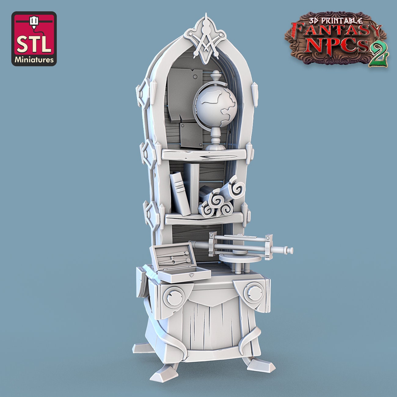 Cartographer's NPC Set | Tabletop Scale | D&D TTRPG Miniature | STL Miniatures