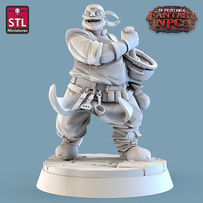 Cook NPC Set | Tabletop Scale | D&D TTRPG Miniature | STL Miniatures