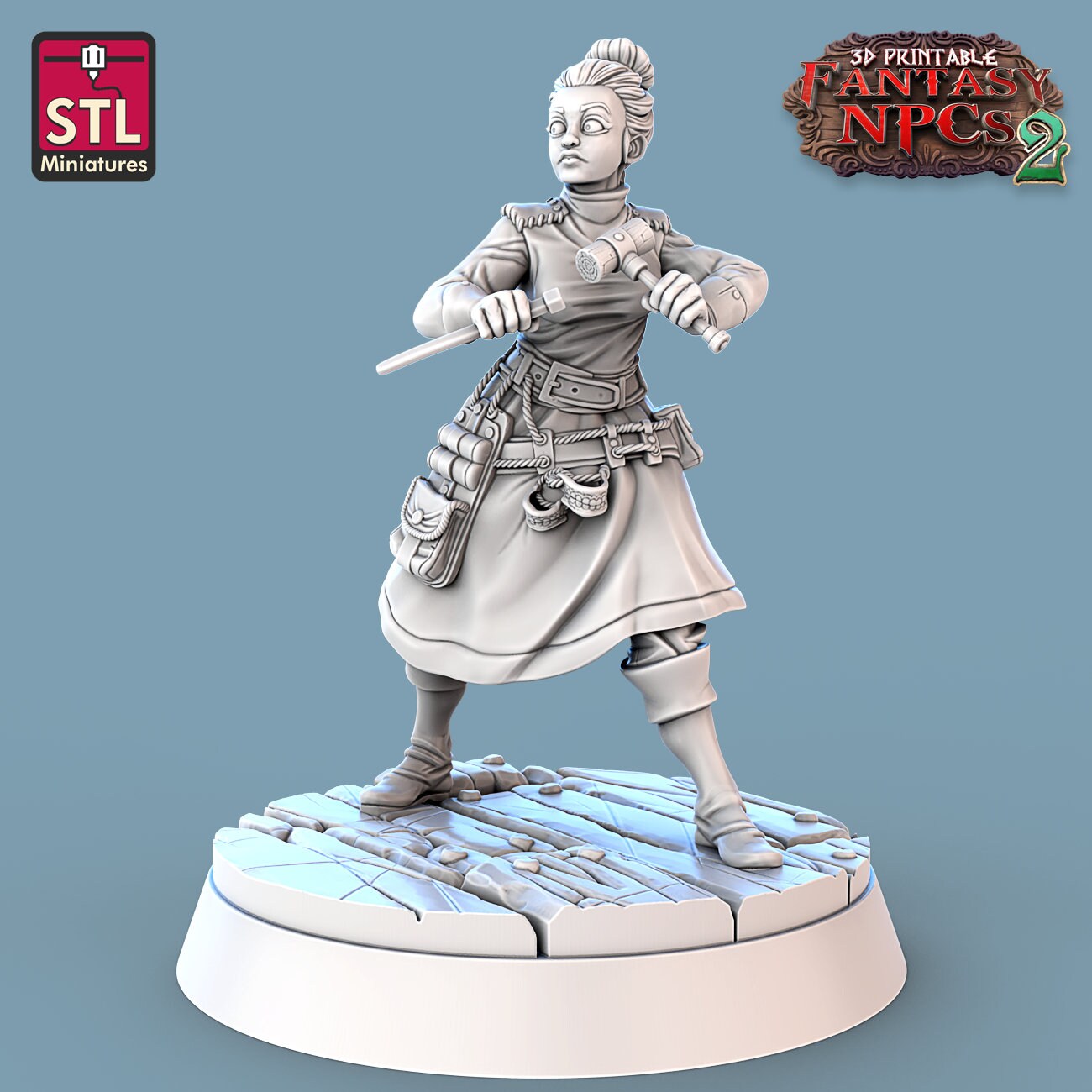 Dentist NPC Set | Tabletop Scale | D&D TTRPG Miniature | STL Miniatures