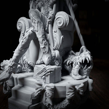 Lady of the Winter Gale | Tabletop or Display Scale | TTRPG D&D Miniature | Cripta Studios