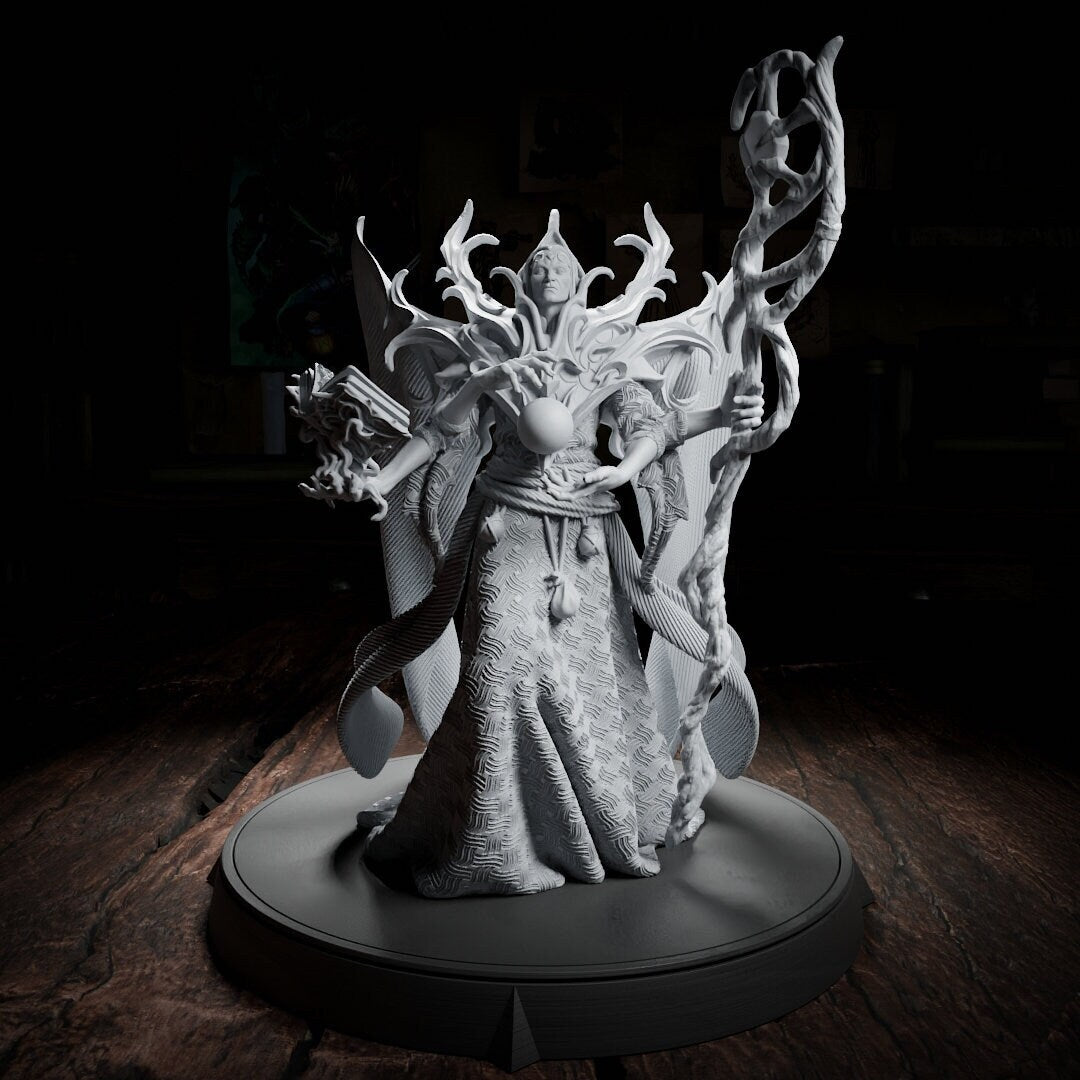 Alastor Bermoth, Wizard Genie Feylord | Tabletop or Display Scale | TTRPG D&D Miniature | Cripta Studios