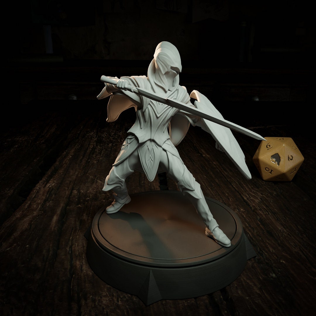 Elven Soldiers | Tabletop Scale | TTRPG D&D Miniature | Cripta Studios | Unpainted, Unplated Resin 8k