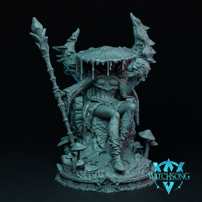 The Fungal Queen | TABLETOP SCALE | D&D TTRPG Monster Miniature Statue | Witchsong Miniatures