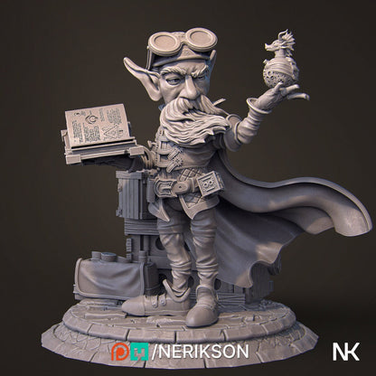 Alvynn the Alchemist Pose 2 | Garage Resin Kit Statue | D&D TTRPG Fantasy Miniature | Nerikson