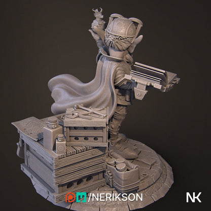 Alvynn the Alchemist Pose 2 | Garage Resin Kit Statue | D&D TTRPG Fantasy Miniature | Nerikson