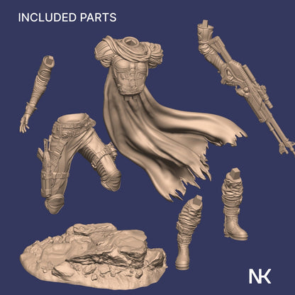 Alyara the Traveler, Spacer | Garage Resin Kit Statue | Scifi Miniature | Nerikson