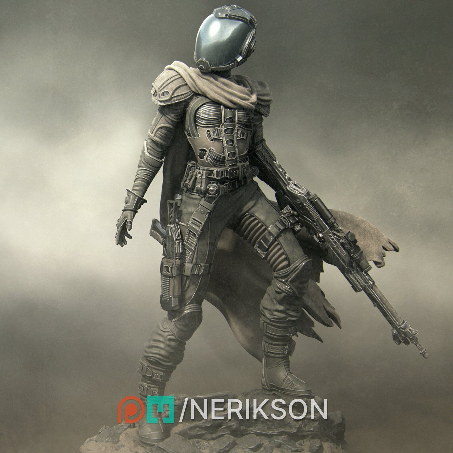 Alyara the Traveler, Spacer | Garage Resin Kit Statue | Scifi Miniature | Nerikson