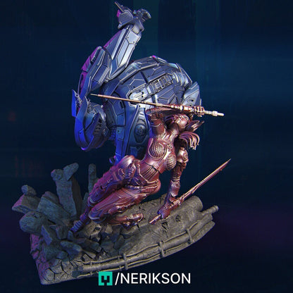 B.A.U.R.G. Unit Versus Eve | Resin Garage Kit Sculpture Android SciFi Statue | Nerikson