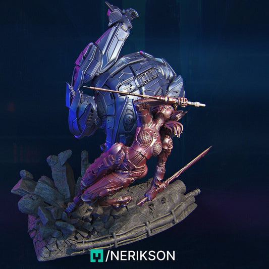 B.A.U.R.G. Unit Versus Eve | Resin Garage Kit Sculpture Android SciFi Statue | Nerikson
