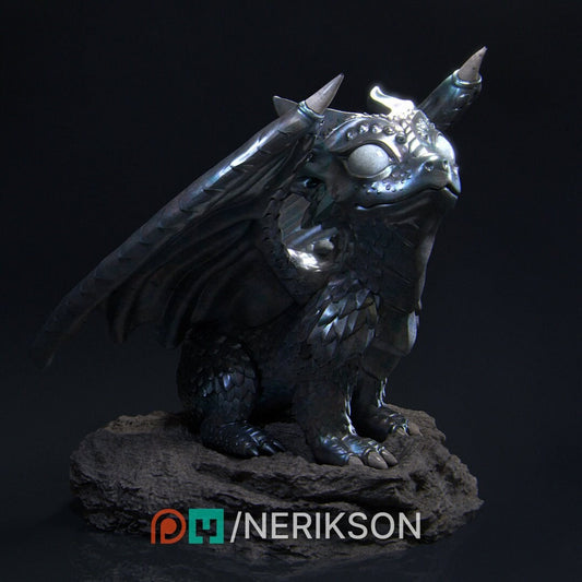 Kaida the Little Dragon | DISPLAY SCALE | D&D TTRPG Fantasy Miniature | Nerikson