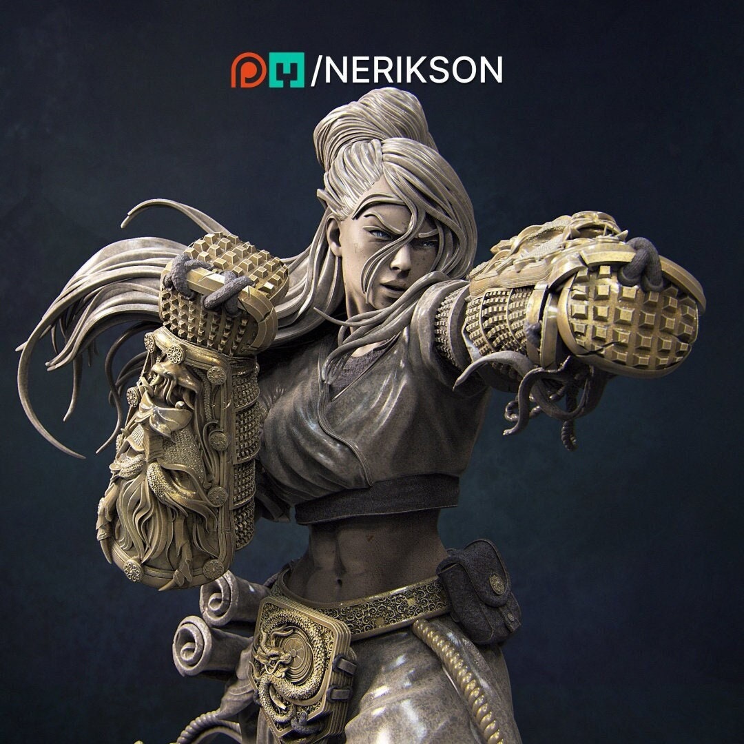 Kazue the Dragon Girl | Garage Resin Kit Statue | D&D TTRPG Fantasy Miniature | Nerikson
