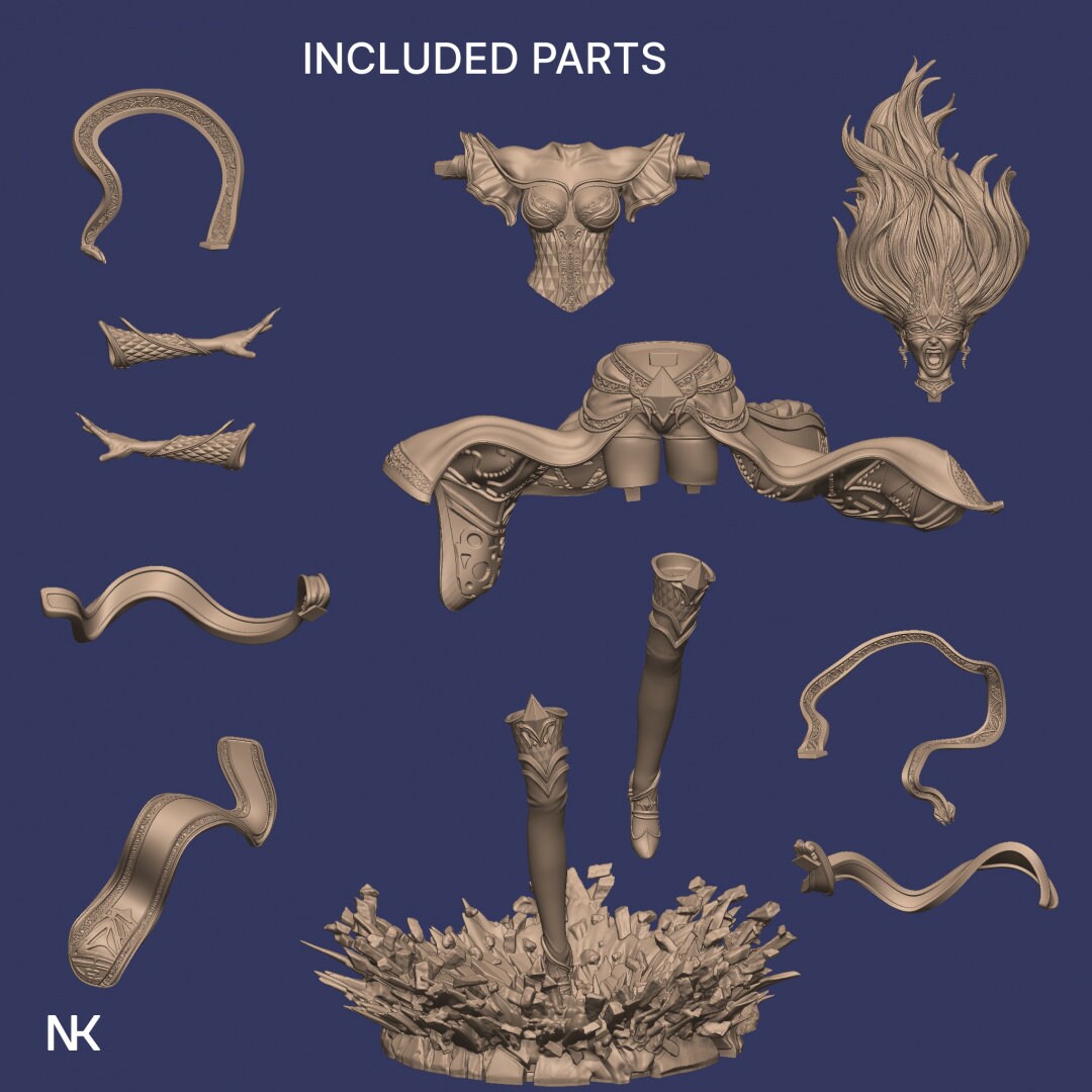 Lyndra the Archmage | Garage Resin Kit Statue | D&D TTRPG Fantasy Miniature | Nerikson