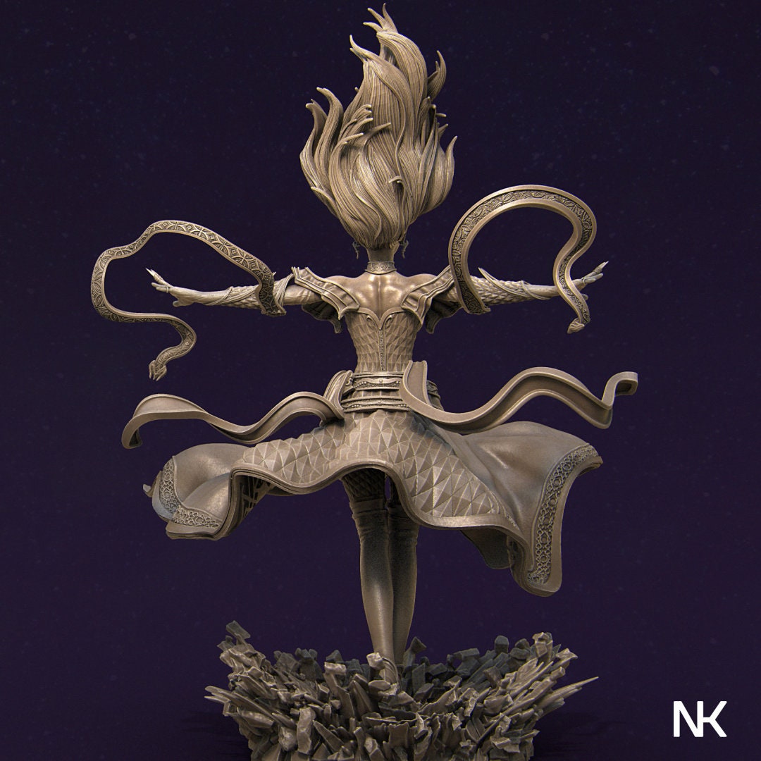 Lyndra the Archmage | Garage Resin Kit Statue | D&D TTRPG Fantasy Miniature | Nerikson