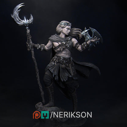 Orion, Druid of the Moon | Tabletop Gaming Mini or Display Figure | D&D TTRPG Fantasy Miniature | Nerikson