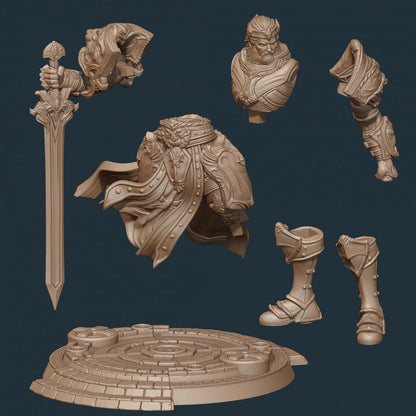 Itrek, Paladin of Dawn | Garage Resin Kit Statue | Nerikson