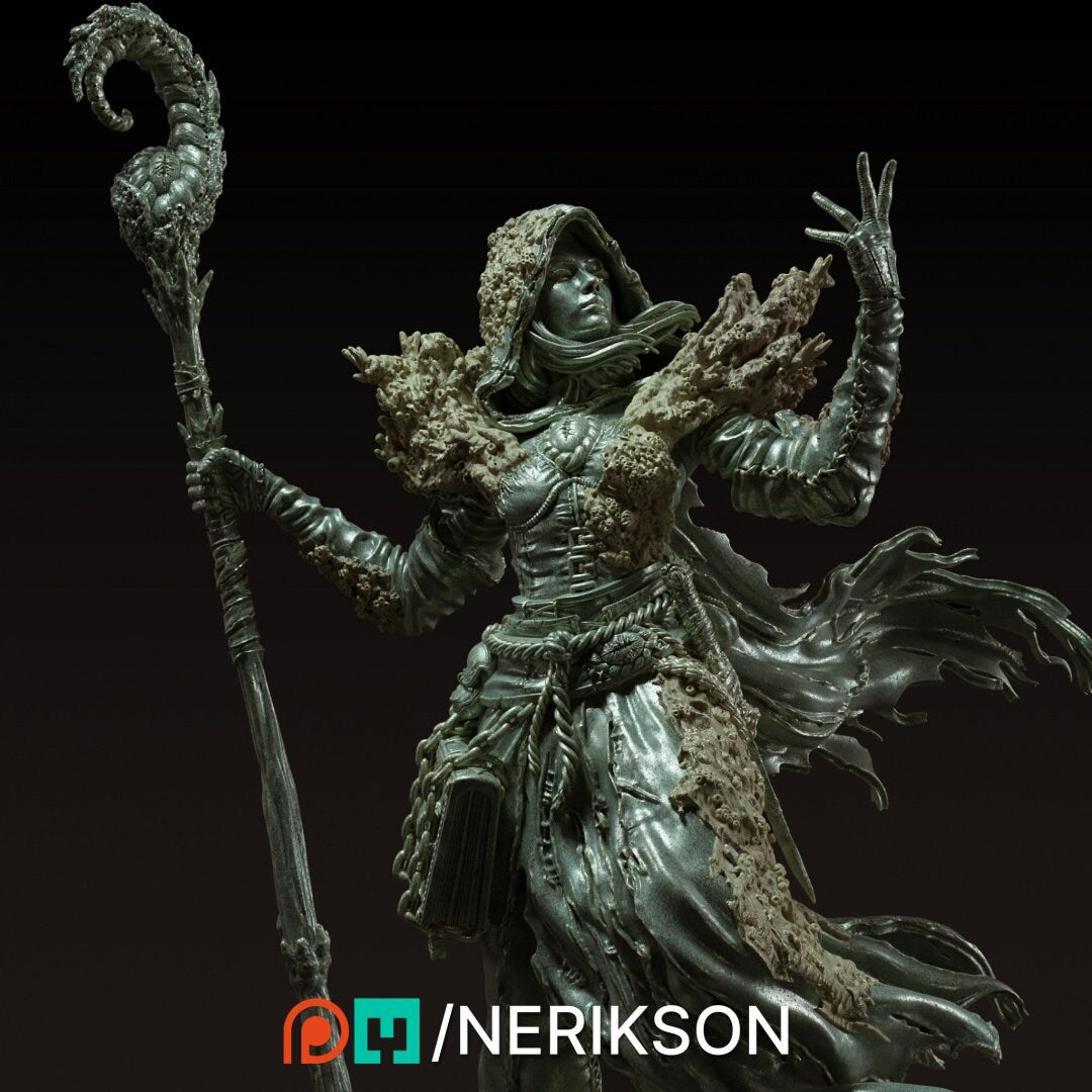 Yelhana Fathomless Warlock Sea Ocean Deep | Garage Resin Kit Statue | D&D TTRPG Fantasy Miniature | Nerikson